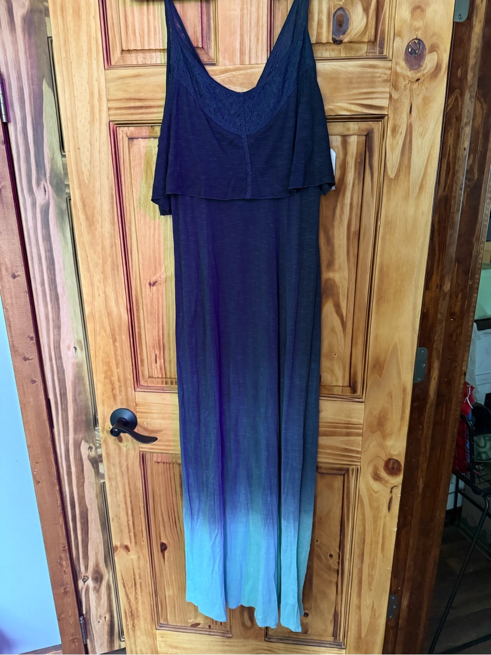 bohme Ombre Maxi Dress in Navy and Teal